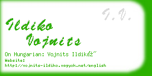 ildiko vojnits business card